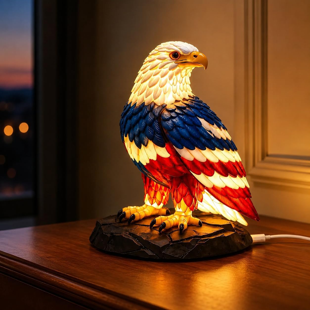Handmade American Eagle Lamp