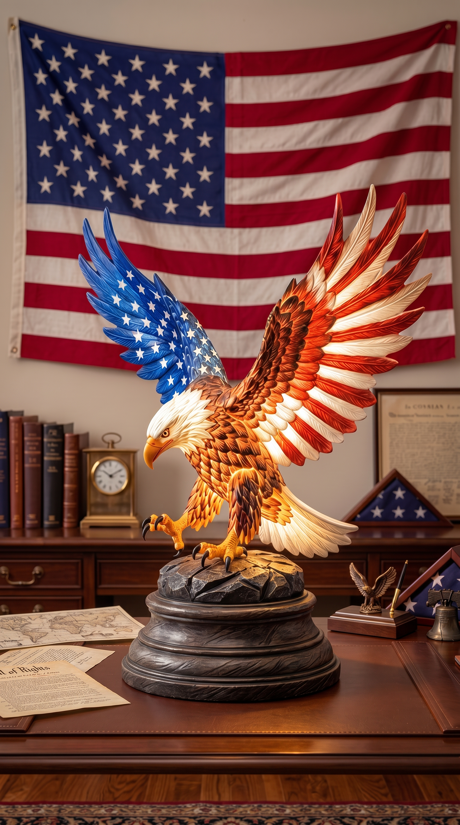 Handmade American Eagle Lamp