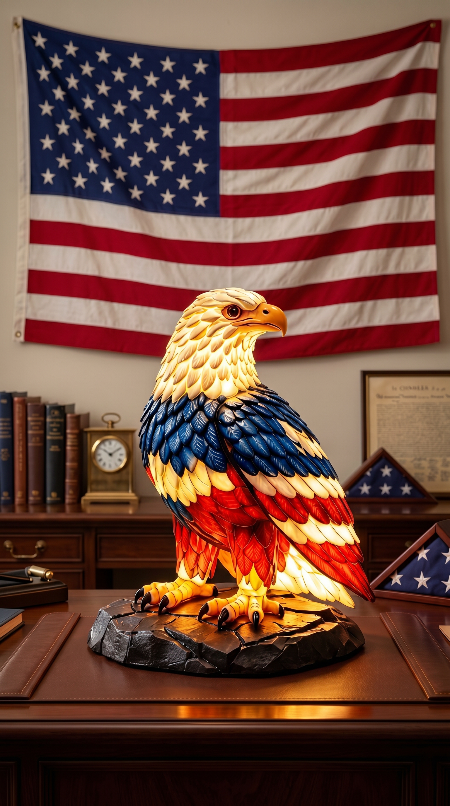 Handmade American Eagle Lamp